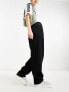 Weekday Rail mid waist loose fit straight leg jeans in black