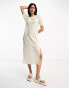 Фото #1 товара Y.A.S plisse midi dress in cream