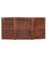 Men's Plaid Embossed Leather Trifold Wallet