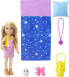 Фото #32 товара Barbie Chelsea Serie, Chelsea Auto und Camper Set mit 10+ Barbie Camping Accessoires, 1x Chelsea Puppe, Teal Auto und Pink Mini Camper, Geschenke für Kinder ab 3 Jahren,FXG90