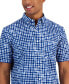 Фото #3 товара Men's Gingham Poplin Shirt, Created for Macy's