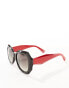 Фото #4 товара Jeepers Peepers sunglasses in black with red detail