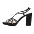 Фото #3 товара Nina Summer Block Heels Womens Black Dress Sandals SUMMER-LS-003