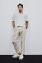 Фото #1 товара Slim Fit Linen Suit Pants