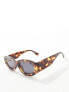 AJ Morgan slim cat eye sunglasses in tortoiseshell - фото #3