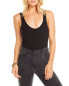 Chaser 186943 Womens Scoop Neck Ribbed Sleeveless Bodysuit Black Size Small