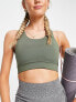 Фото #4 товара Monki sports crop top co-ord in green - MGREEN