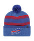 ფოტო #1 პროდუქტის Men's Royal Buffalo Bills Fadeout Cuffed Knit Hat with Pom