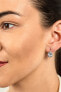 Elegant silver earrings with clear zircons EA383W