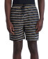 ფოტო #1 პროდუქტის Men's Slim-Fit Textured Stripe 7-1/2" Drawstring Shorts