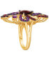 Фото #4 товара Crazy Collection® Pomegranate Garnet (4 ct. t.w.) & Grape Amethyst (5/8 ct. t.w.) Swirling Statement Ring in 14k Gold