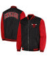ფოტო #1 პროდუქტის Men's Black Chicago Bulls Full-Zip Bomber Jacket