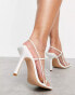 Фото #6 товара Public Desire Rayelle heeled sandals with square toes in white
