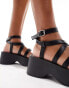 Фото #4 товара Glamorous platform strappy sandals in black