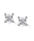 ფოტო #3 პროდუქტის Diamond Princess Cut Stud Earrings (1/2 ct. t.w.) in 14K White Gold