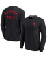 Men's and Women's Black Chicago Bulls Super Soft Long Sleeve T-shirt