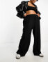 Фото #3 товара ASOS DESIGN Curve elastic waist tailored trouser in black