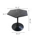 Modern Hexagonal Coffee Table with Black Marble Top and Metal Base