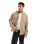 Only & Sons linen mix overshirt in beige