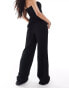 Фото #3 товара ASOS DESIGN textured wide leg trousers co ord in black