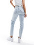 Фото #2 товара Calvin Klein Jeans mom jean wrap waist in light wash