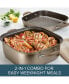 Фото #2 товара Посуда для приготовления пищи Anolon Advanced Home Hard-Anodized Nonstick Two Step Meal Set, 7-Qt. Roaster и глубокая квадратная гриль-сковорода 11"