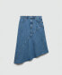 ფოტო #2 პროდუქტის Women's Asymmetrical Denim Skirt