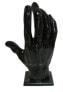 Skulptur Hand Schwarz Marmoroptik