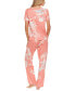 Фото #2 товара Women's 2-Pc. Jody Floral Pajamas Set