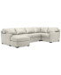 Фото #2 товара Radley 136" 4-Pc. Leather Square Corner Modular Chaise Sectional, Created for Macy's