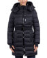 ფოტო #1 პროდუქტის Women's Belted Hooded Puffer Coat, Created for Macy's