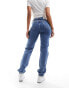 Фото #5 товара Calvin Klein Slim Straight Cut Out Jeans in denim