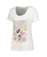 Women's Mickey Mouse White Mickey & Friends Groovy Scoop Neck T-shirt