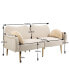 Фото #3 товара Couches For Living Room 65 Inch, Mid Century Modern Velvet Loveseats Sofa
