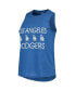 Women's Gray and Royal Los Angeles Dodgers Meter Muscle Tank Top and Pants Sleep Set