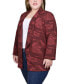 ფოტო #3 პროდუქტის Plus Size 3/4 Sleeve Ponte Blazer