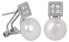 Beautiful earrings with right pearl and crystals JL0430