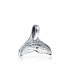 ფოტო #2 პროდუქტის Nautical Sea Lover Vacation Honeymoon Mermaid Fin Ocean Marine Life Whale Tail Pendant Necklace For Women Men Oxidized .925 Sterling Silver