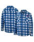 ფოტო #1 პროდუქტის Men's Royal, White Boise State Broncos Ellis Plaid Full-Snap Shirt Jacket