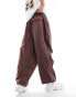 Фото #5 товара ASOS DESIGN oversized balloon parachute trouser in washed brown