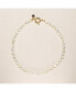 ფოტო #1 პროდუქტის 18K Gold Plated Freshwater Pearls with Green Glass Beads- Green Bean Necklace 17" For Women