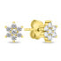 Charming gold-plated earrings with clear zircons EA846Y clear, gold - фото #1