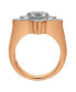 ფოტო #3 პროდუქტის SuperStar Rose Natural Certified Diamond 0.97 cttw Round Cut 14k Yellow Gold Statement Ring for Men