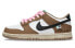 Фото #1 товара Кеды Nike Dunk Low Split Мокка ретро откровение Молочный шоколад Сладкий крутой стиль Низкие детские кроссовки GS Розово-коричневые DX6063-131