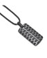 Sterling Silver Black Diamond Born Drifter Design Rhodium Plated Tire Tread Tag Chain