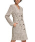 Фото #2 товара Women's Tweed Belted Coat Dress