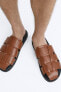 Фото #8 товара Плетеные кожаные сандалии ZARA