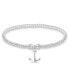 ფოტო #1 პროდუქტის Bead Anchor Charm Bracelet in Silver Plate