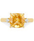 Amethyst (2-3/4 ct. t.w.) & Diamond (1/20 ct. t.w.) Ring in 14k Gold (Also in Swiss Blue Topaz, Citrine, & Garnet)