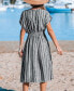 Фото #3 товара Women's Striped Midi Cover-Up Dress
